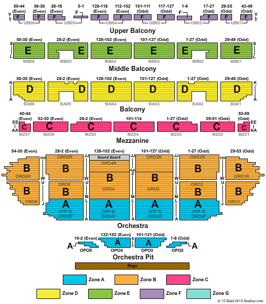 Fabulous Fox Theatre Seating Chart